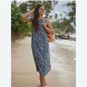 Rip Skirt Hawaii Sundress Long, Size XL, Night‎ Blooms NEW Tropical Vacation